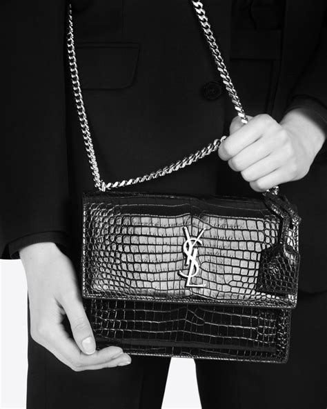 ysl sunset medium croco|Authentic YSL Sunset Medium Bag Review .